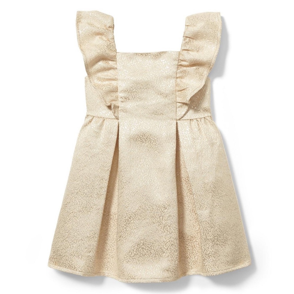 Janie and Jack Shimmer Jacquard Dress Gold 12